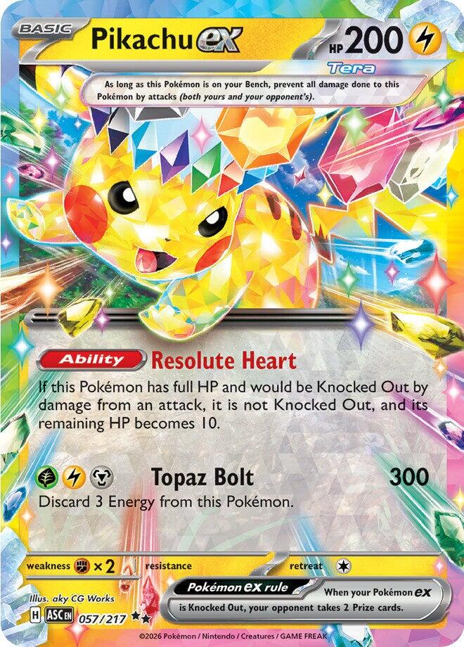 Pikachu ex (057/217) [Mega Evolution: Ascended Heroes] | I Want That Stuff Brandon