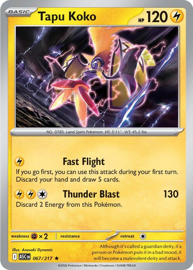 Tapu Koko (067/217) [Mega Evolution: Ascended Heroes] | I Want That Stuff Brandon