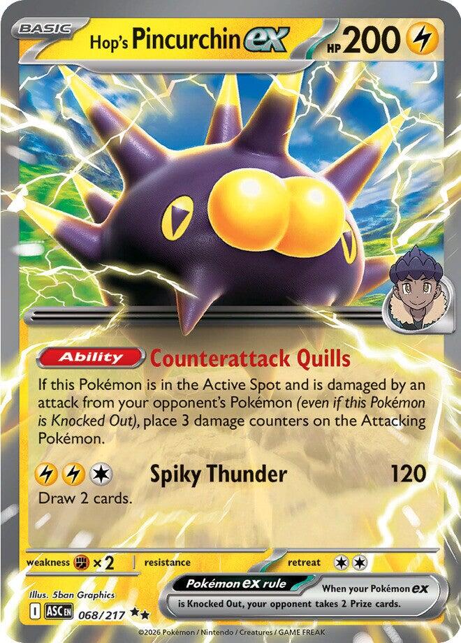 Hop's Pincurchin ex (068/217) [Mega Evolution: Ascended Heroes] | I Want That Stuff Brandon