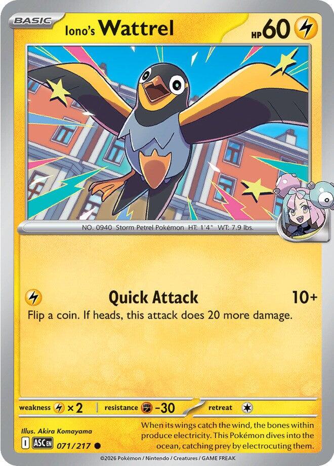 Iono's Wattrel (071/217) [Mega Evolution: Ascended Heroes] | I Want That Stuff Brandon