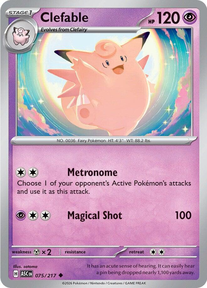 Clefable (075/217) [Mega Evolution: Ascended Heroes] | I Want That Stuff Brandon