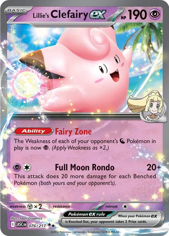 Lillie's Clefairy ex (076/217) [Mega Evolution: Ascended Heroes] | I Want That Stuff Brandon