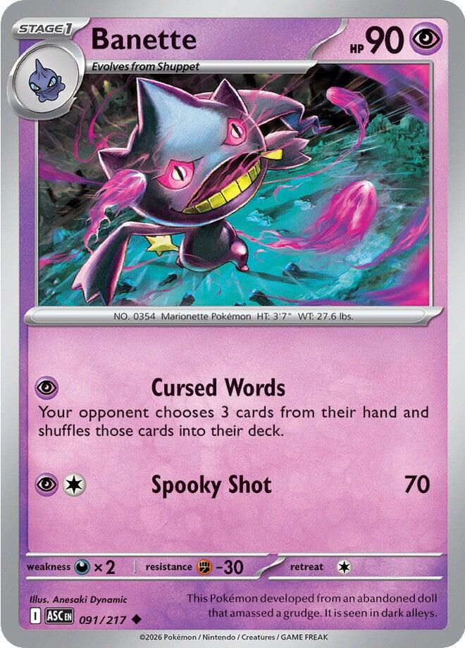 Banette (091/217) [Mega Evolution: Ascended Heroes] | I Want That Stuff Brandon