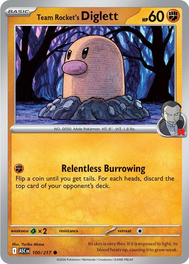 Team Rocket's Diglett (100/217) [Mega Evolution: Ascended Heroes] | I Want That Stuff Brandon