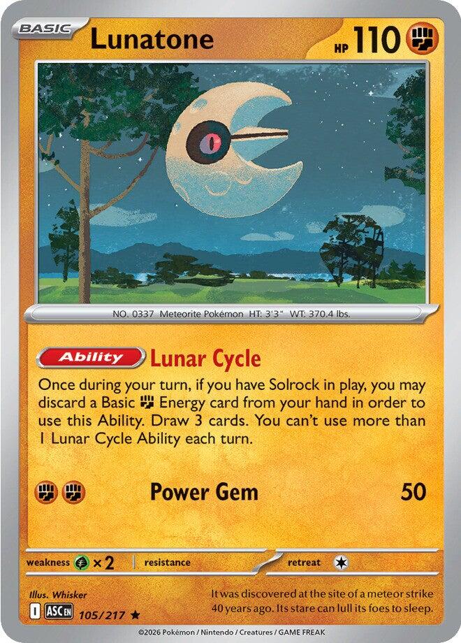 Lunatone (105/217) [Mega Evolution: Ascended Heroes] | I Want That Stuff Brandon