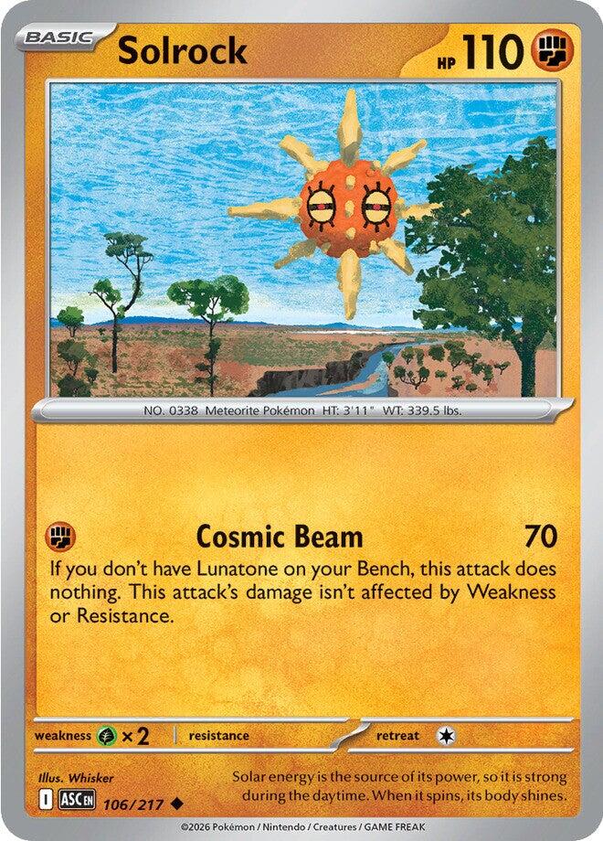 Solrock (106/217) [Mega Evolution: Ascended Heroes] | I Want That Stuff Brandon