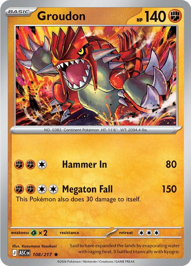 Groudon (108/217) [Mega Evolution: Ascended Heroes] | I Want That Stuff Brandon