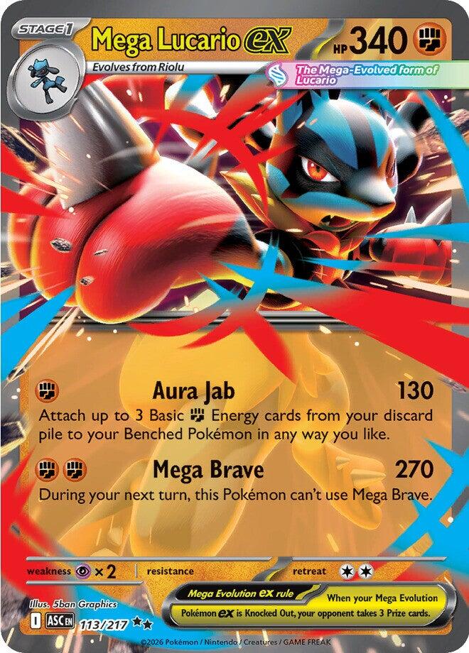 Mega Lucario ex (113/217) [Mega Evolution: Ascended Heroes] | I Want That Stuff Brandon