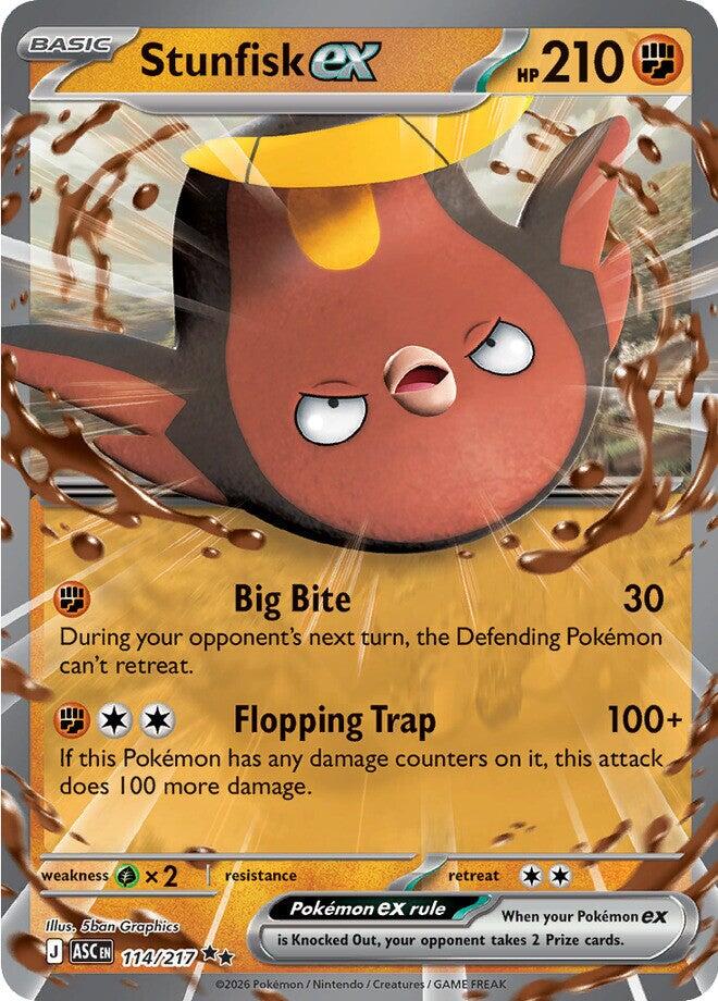 Stunfisk ex (114/217) [Mega Evolution: Ascended Heroes] | I Want That Stuff Brandon