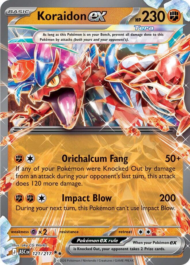 Koraidon ex (121/217) [Mega Evolution: Ascended Heroes] | I Want That Stuff Brandon