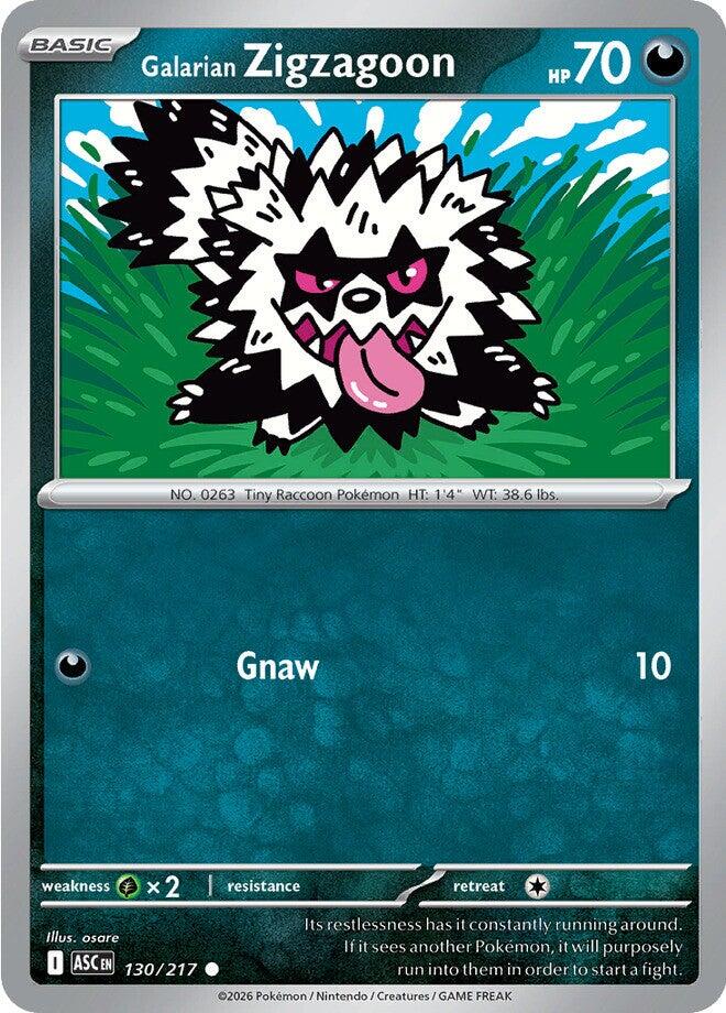 Galarian Zigzagoon (130/217) [Mega Evolution: Ascended Heroes] | I Want That Stuff Brandon