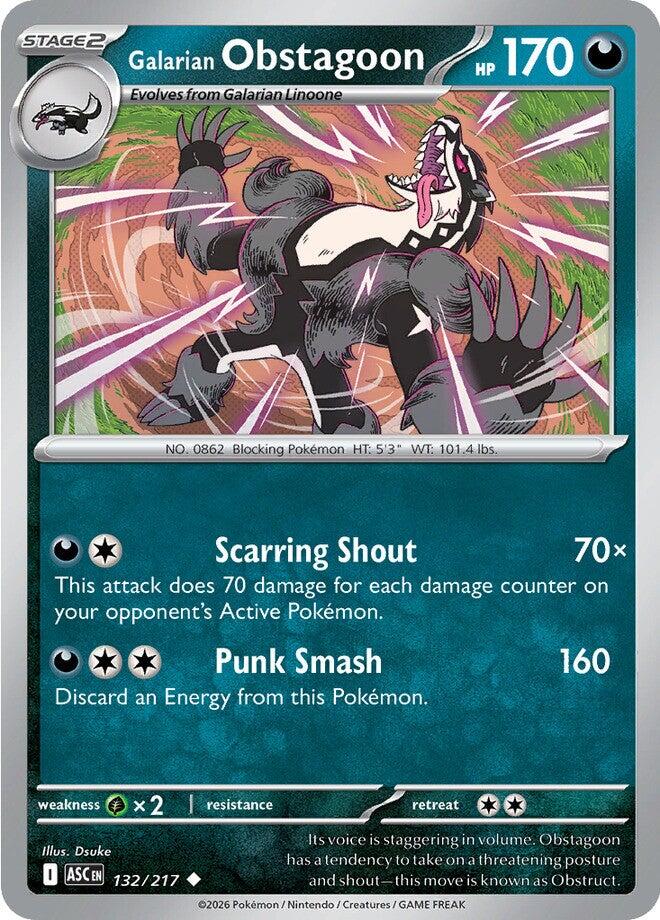 Galarian Obstagoon (132/217) [Mega Evolution: Ascended Heroes] | I Want That Stuff Brandon