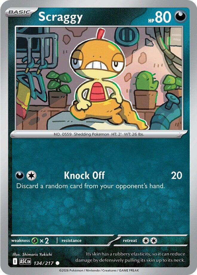 Scraggy (134/217) [Mega Evolution: Ascended Heroes] | I Want That Stuff Brandon