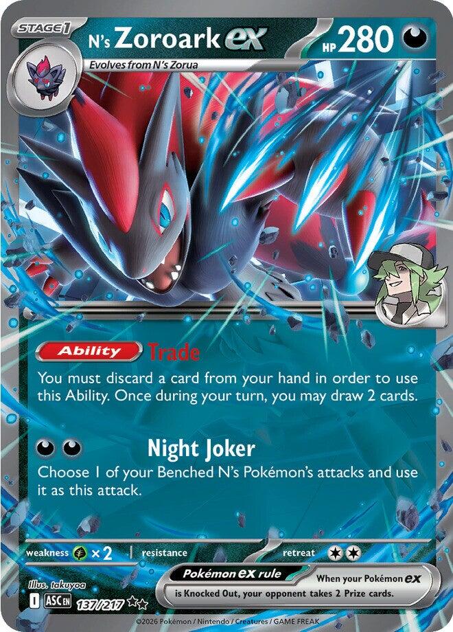 N's Zoroark ex (137/217) [Mega Evolution: Ascended Heroes] | I Want That Stuff Brandon