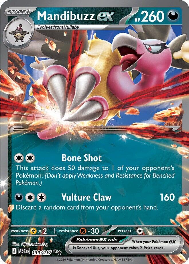 Mandibuzz ex (139/217) [Mega Evolution: Ascended Heroes] | I Want That Stuff Brandon