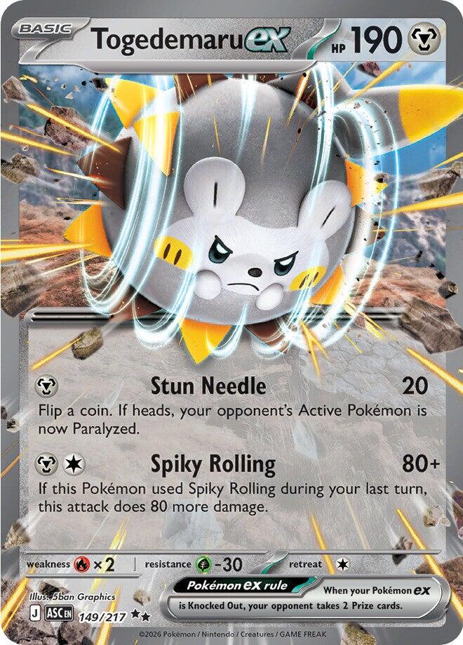Togedemaru ex (149/217) [Mega Evolution: Ascended Heroes] | I Want That Stuff Brandon