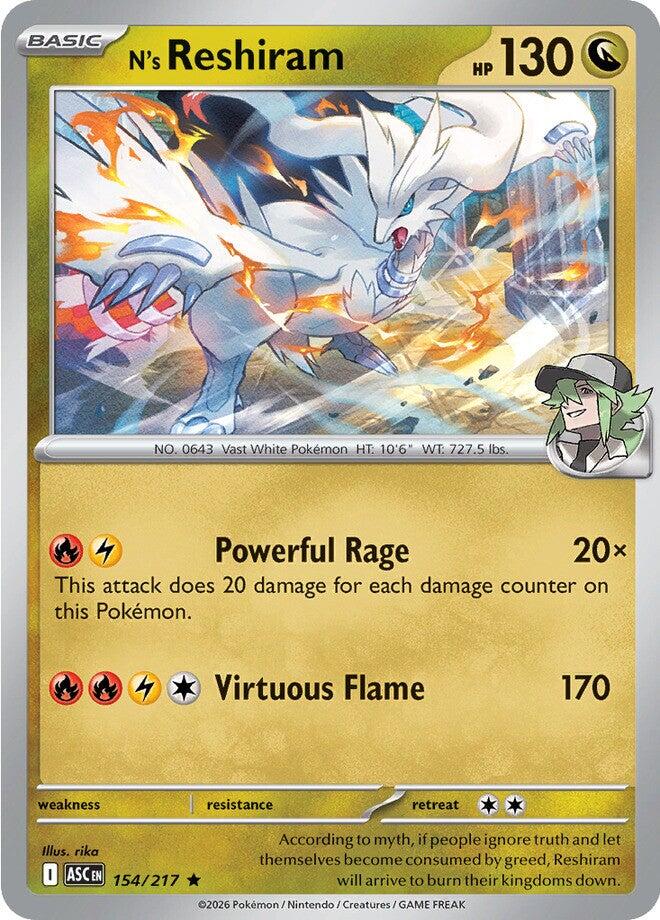 N's Reshiram (154/217) [Mega Evolution: Ascended Heroes] | I Want That Stuff Brandon