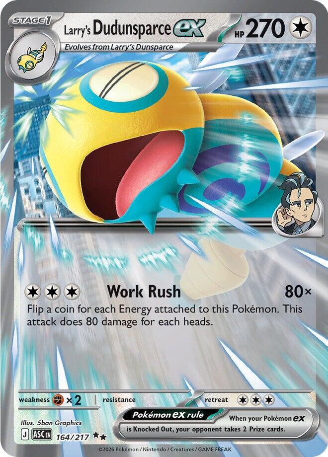 Larry's Dudunsparce ex (164/217) [Mega Evolution: Ascended Heroes] | I Want That Stuff Brandon