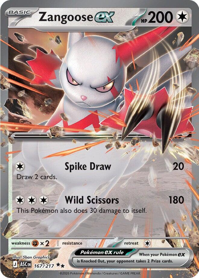 Zangoose ex (167/217) [Mega Evolution: Ascended Heroes] | I Want That Stuff Brandon