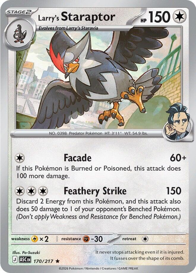 Larry's Staraptor (170/217) [Mega Evolution: Ascended Heroes] | I Want That Stuff Brandon