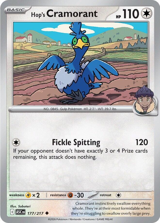 Hop's Cramorant (177/217) [Mega Evolution: Ascended Heroes] | I Want That Stuff Brandon