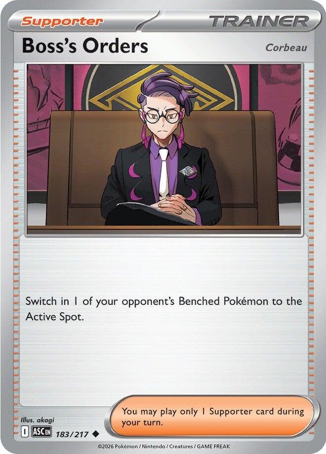 Boss's Orders [Corbeau] - 183/217 [Mega Evolution: Ascended Heroes] | I Want That Stuff Brandon
