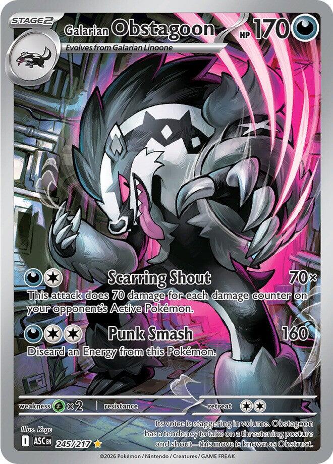 Galarian Obstagoon (245/217) [Mega Evolution: Ascended Heroes] | I Want That Stuff Brandon