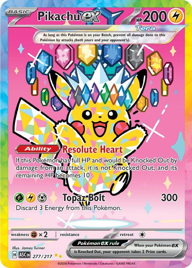 Pikachu ex (277/217) [Mega Evolution: Ascended Heroes] | I Want That Stuff Brandon