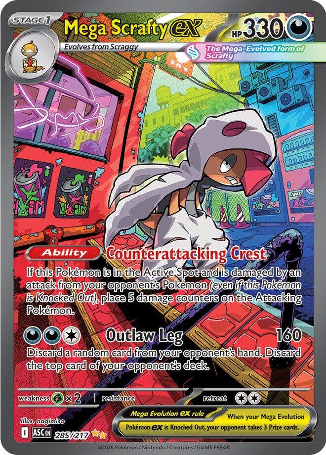 Mega Scrafty ex (285/217) [Mega Evolution: Ascended Heroes] | I Want That Stuff Brandon