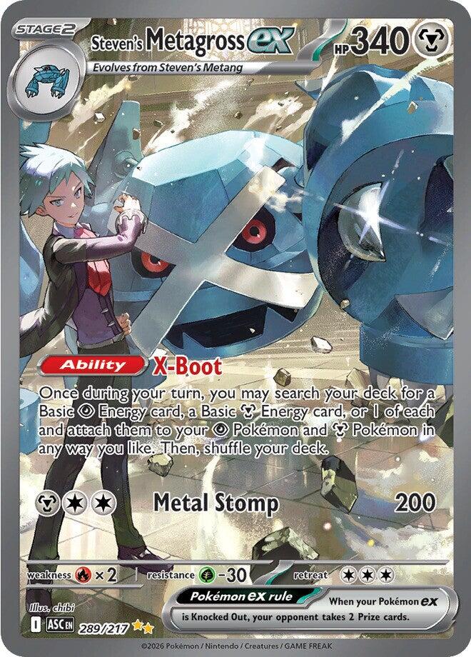 Steven's Metagross ex (289/217) [Mega Evolution: Ascended Heroes] | I Want That Stuff Brandon
