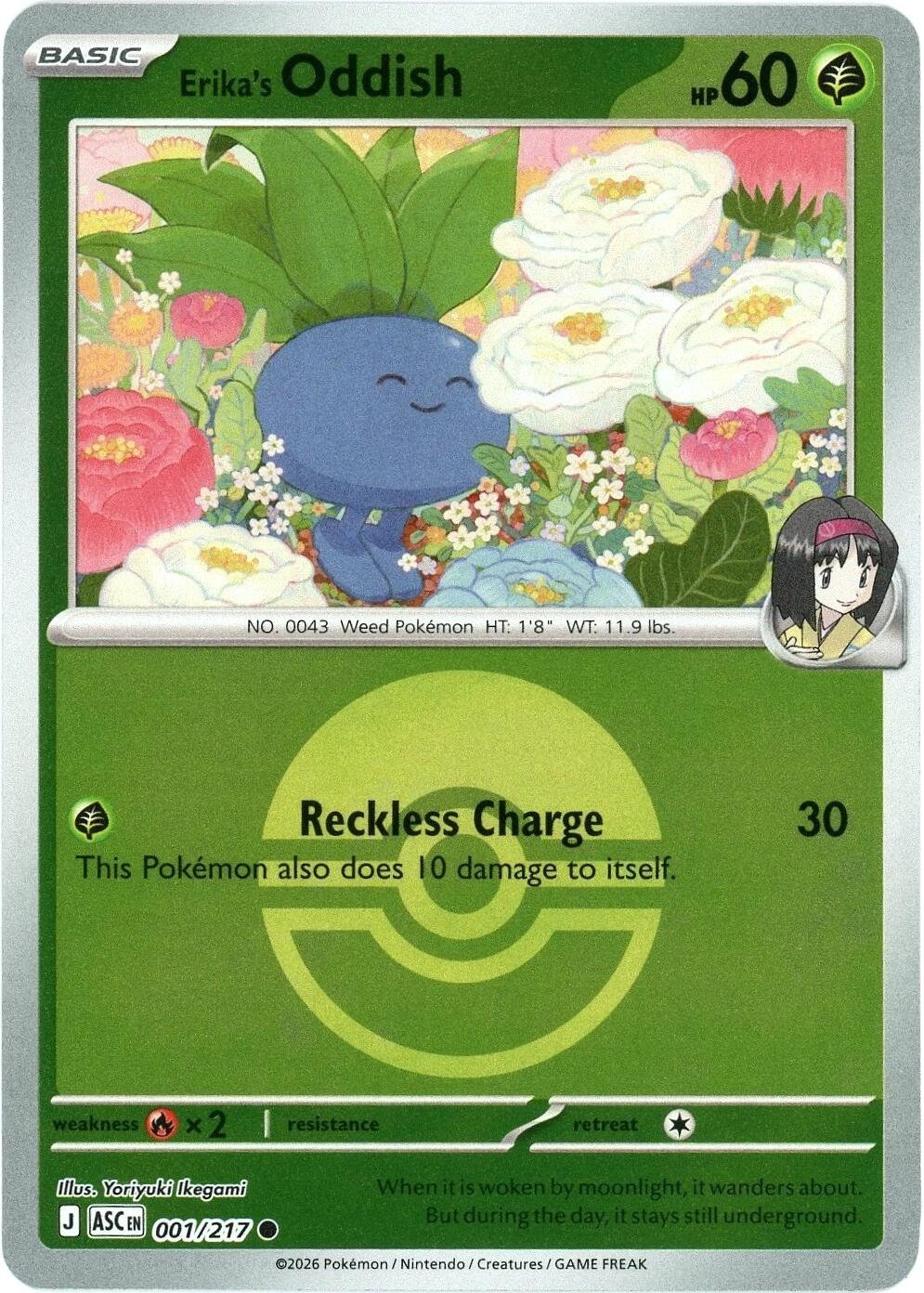 Erika's Oddish (001/217) (Poke Ball) [Mega Evolution: Ascended Heroes] | I Want That Stuff Brandon