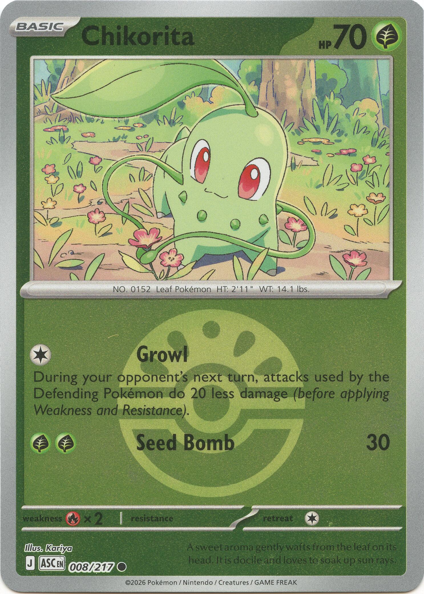 Chikorita (008/217) (Friend Ball) [Mega Evolution: Ascended Heroes] | I Want That Stuff Brandon