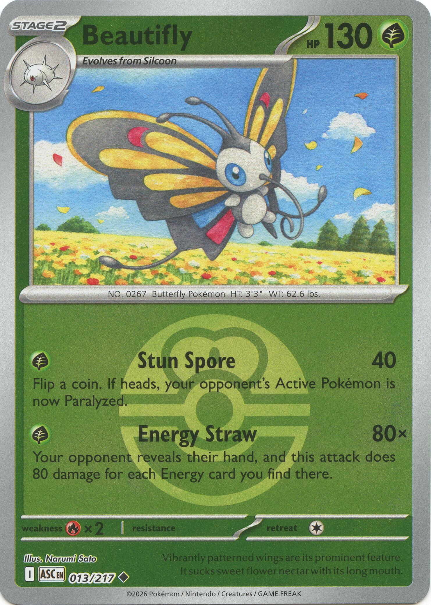 Beautifly (013/217) (Love Ball) [Mega Evolution: Ascended Heroes] | I Want That Stuff Brandon