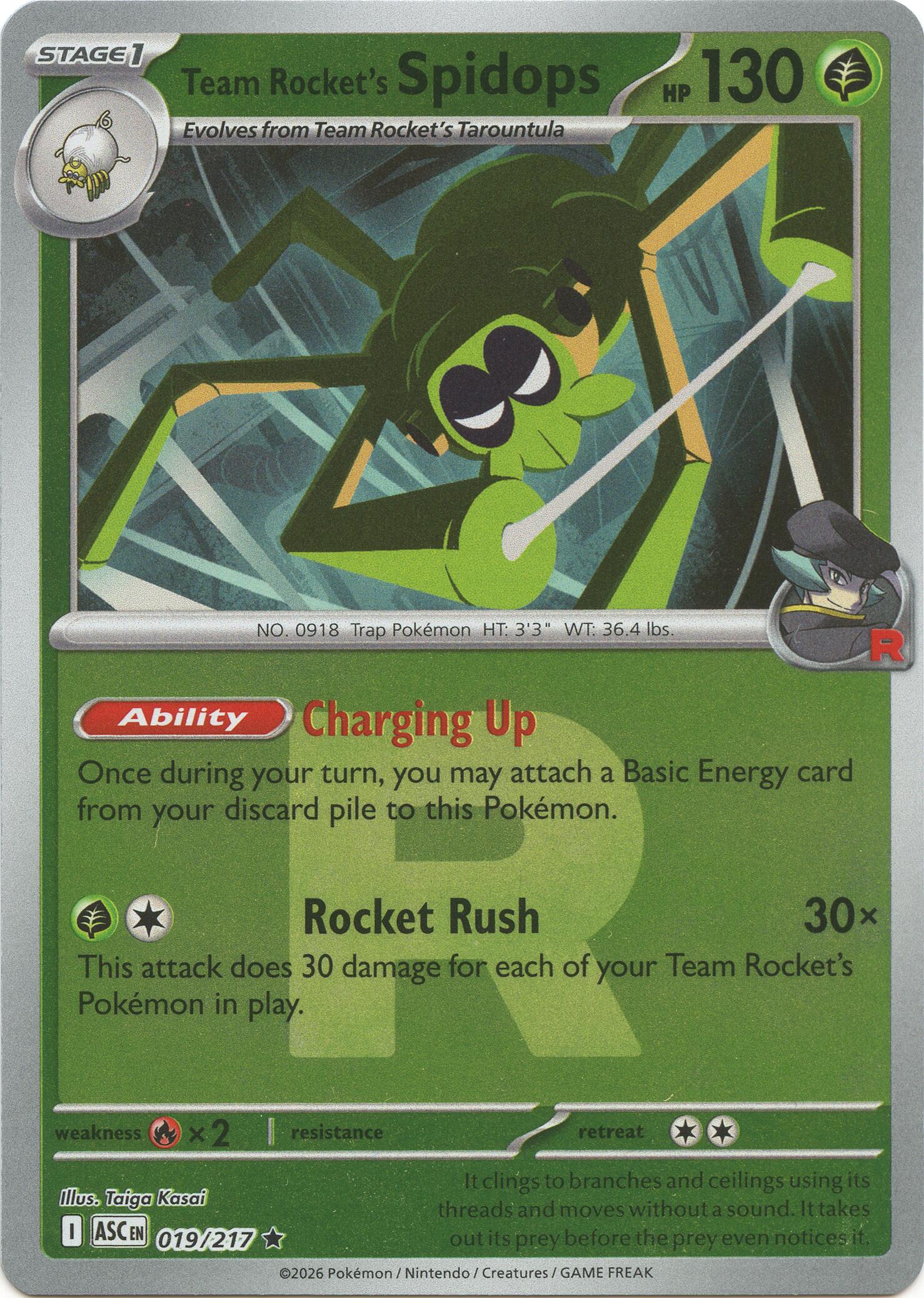 Team Rocket's Spidops (019/217) (Team Rocket) [Mega Evolution: Ascended Heroes] | I Want That Stuff Brandon