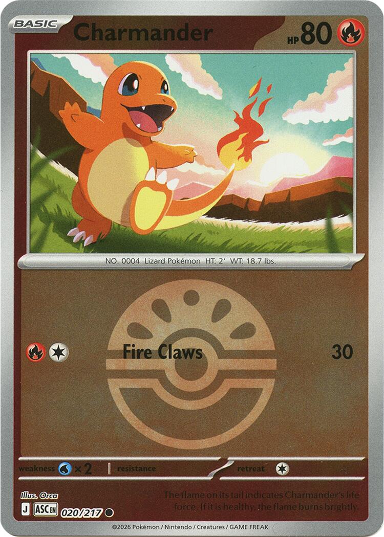 Charmander (020/217) (Quick Ball) [Mega Evolution: Ascended Heroes] | I Want That Stuff Brandon