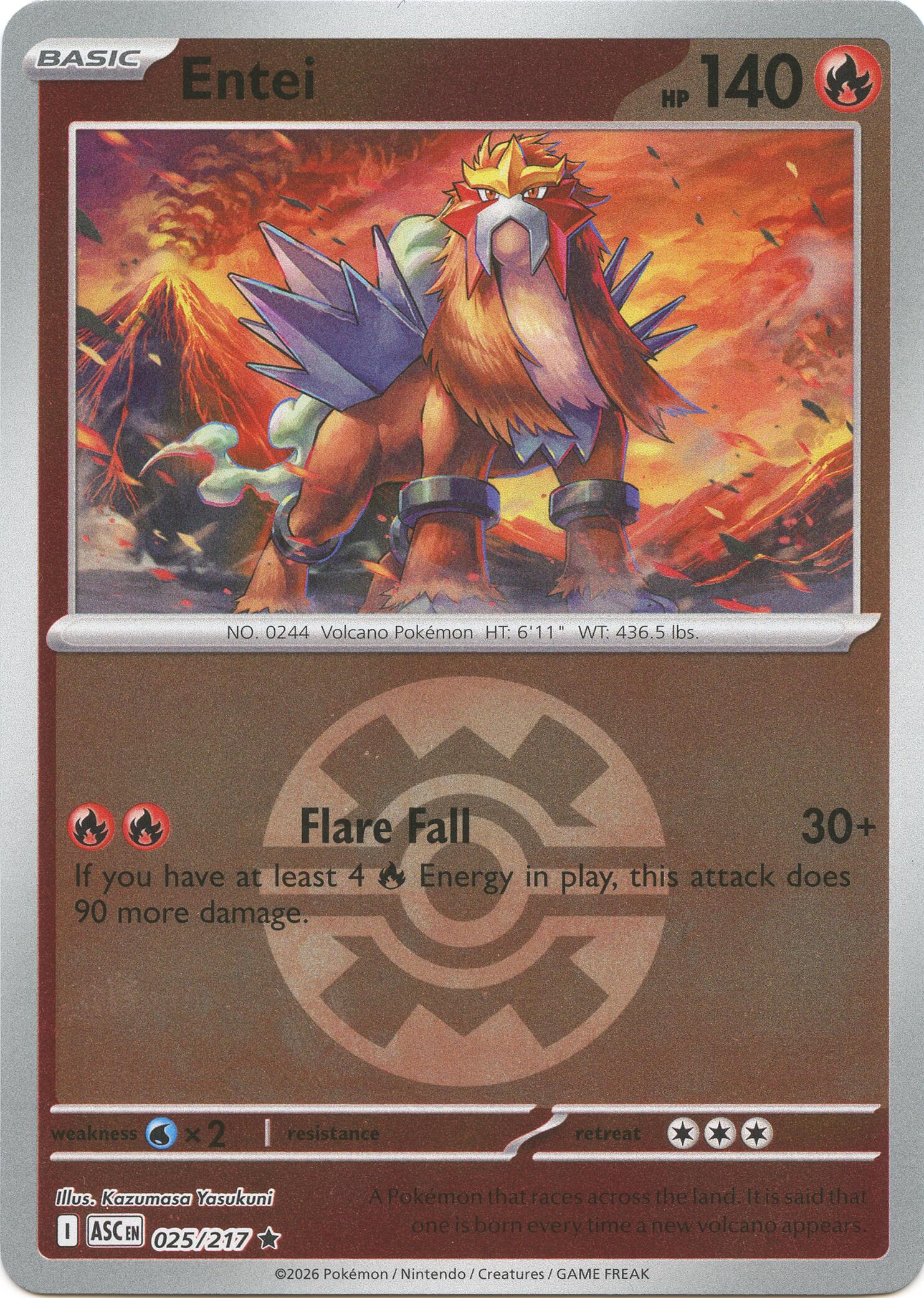 Entei (025/217) (Quick Ball) [Mega Evolution: Ascended Heroes] | I Want That Stuff Brandon