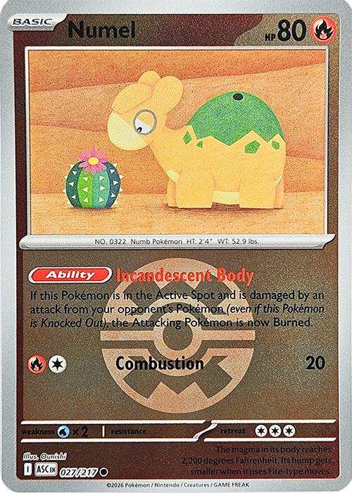 Numel (027/217) (Quick Ball) [Mega Evolution: Ascended Heroes] | I Want That Stuff Brandon