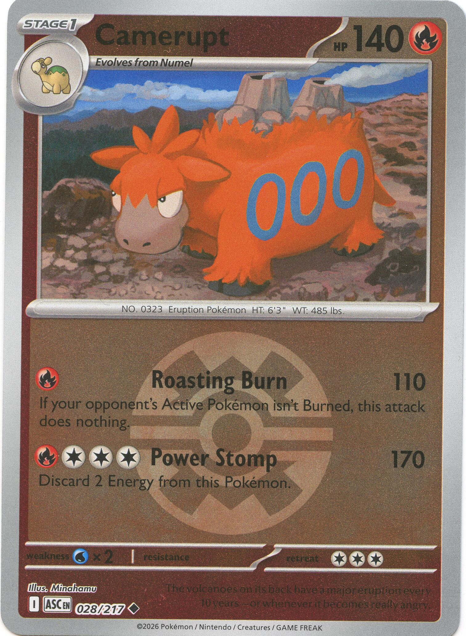 Camerupt (028/217) (Quick Ball) [Mega Evolution: Ascended Heroes] | I Want That Stuff Brandon