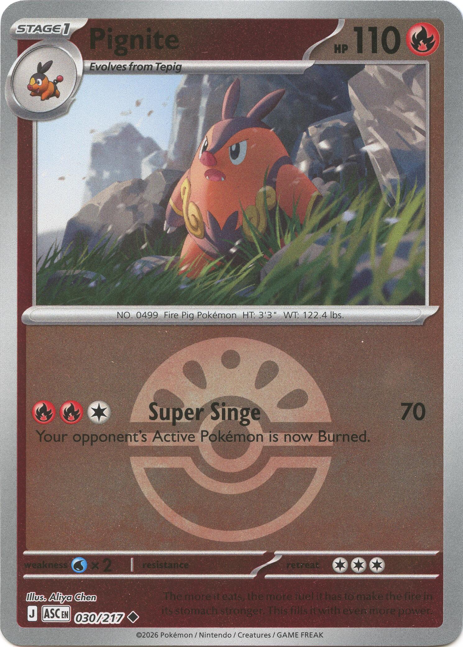 Pignite (030/217) (Friend Ball) [Mega Evolution: Ascended Heroes] | I Want That Stuff Brandon