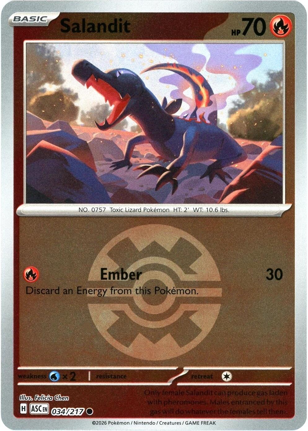 Salandit (034/217) (Quick Ball) [Mega Evolution: Ascended Heroes] | I Want That Stuff Brandon
