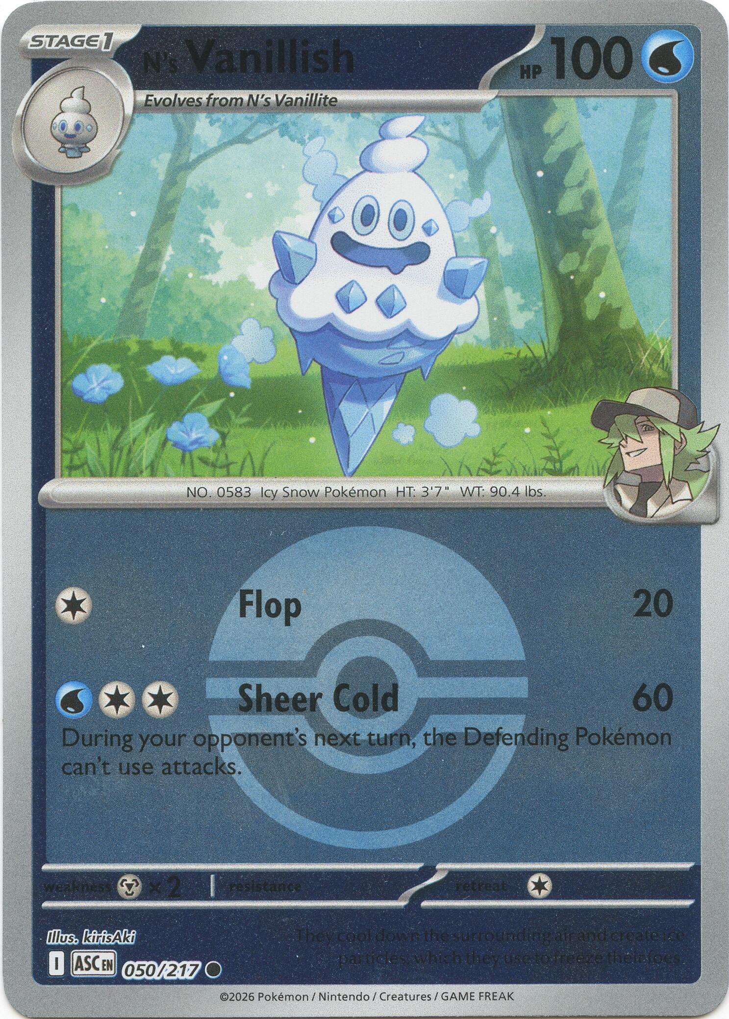 N's Vanillish (050/217) (Poke Ball) [Mega Evolution: Ascended Heroes] | I Want That Stuff Brandon