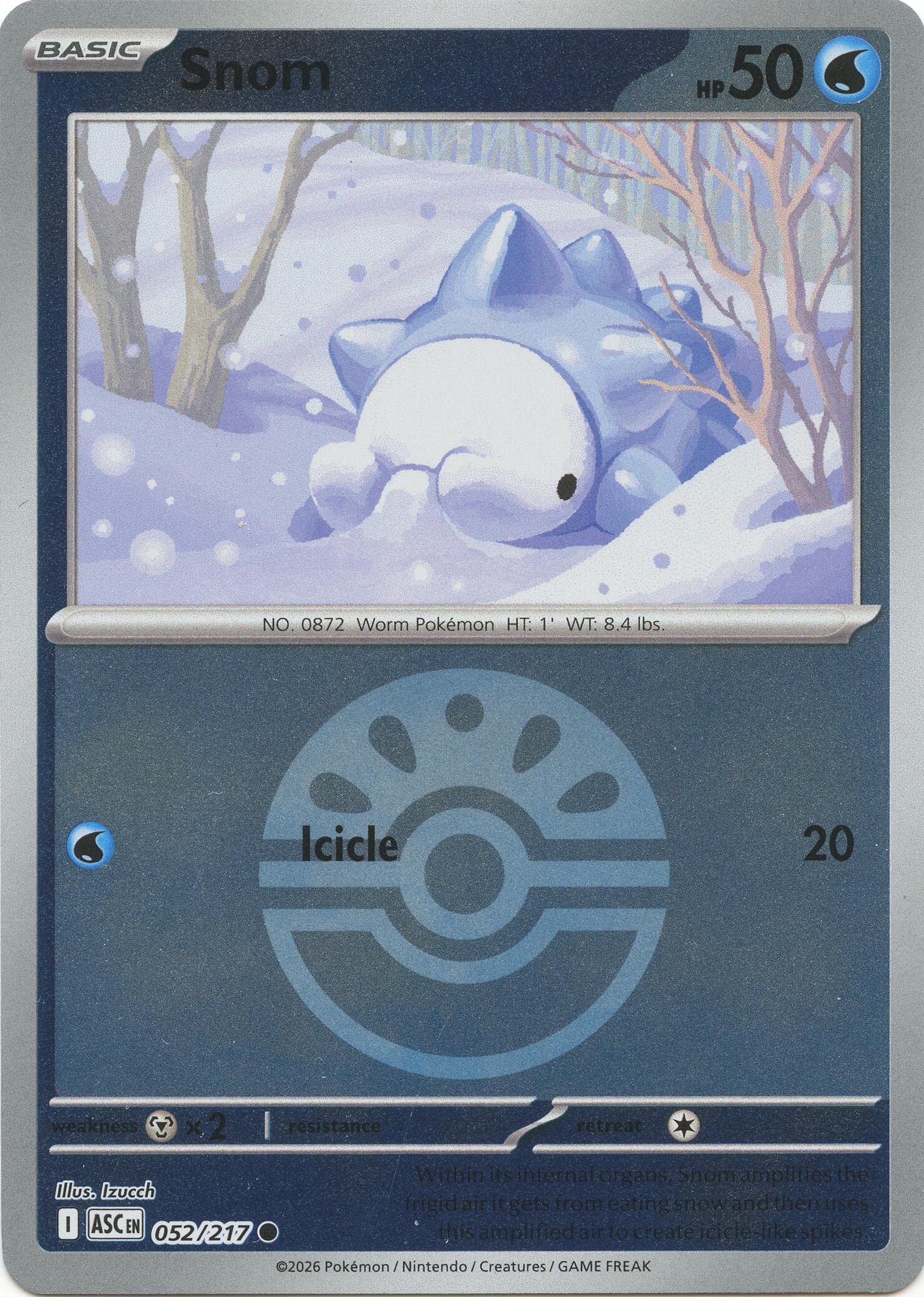 Snom (052/217) (Friend Ball) [Mega Evolution: Ascended Heroes] | I Want That Stuff Brandon