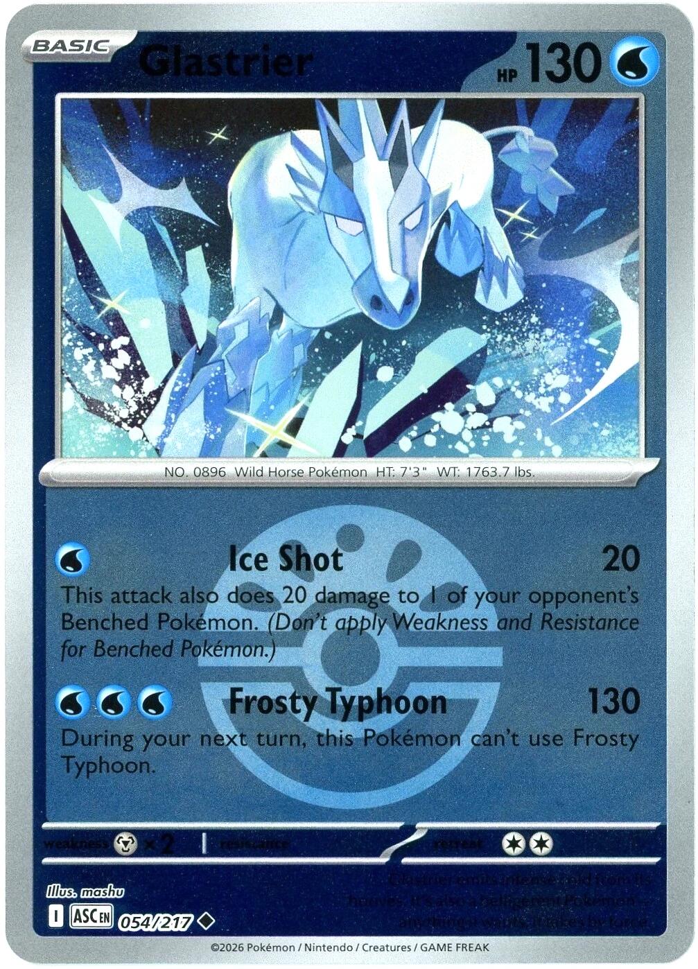Glastrier (054/217) (Friend Ball) [Mega Evolution: Ascended Heroes] | I Want That Stuff Brandon