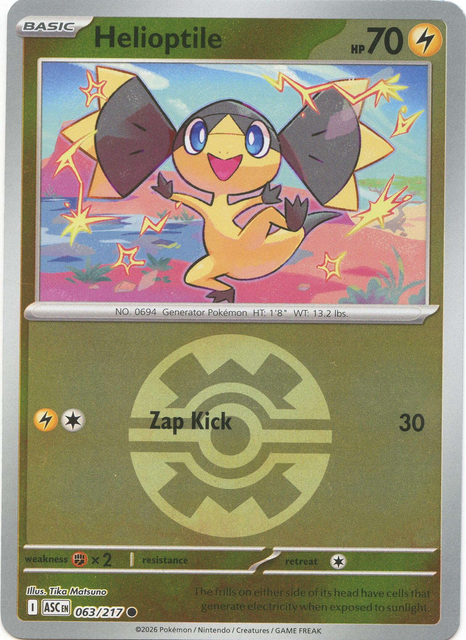 Helioptile (063/217) (Quick Ball) [Mega Evolution: Ascended Heroes] | I Want That Stuff Brandon