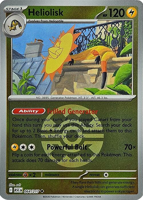 Heliolisk (064/217) (Quick Ball) [Mega Evolution: Ascended Heroes] | I Want That Stuff Brandon