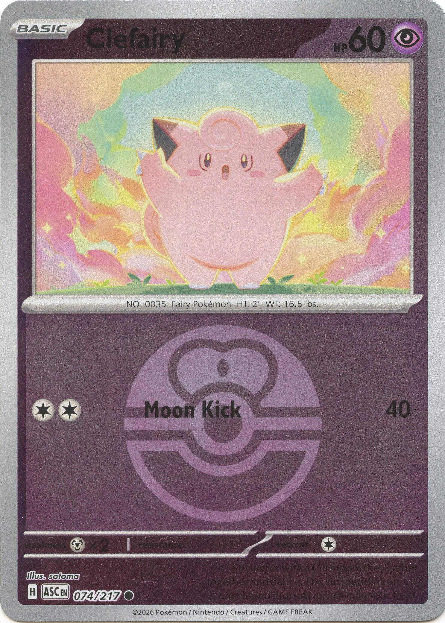 Clefairy (074/217) (Love Ball) [Mega Evolution: Ascended Heroes] | I Want That Stuff Brandon