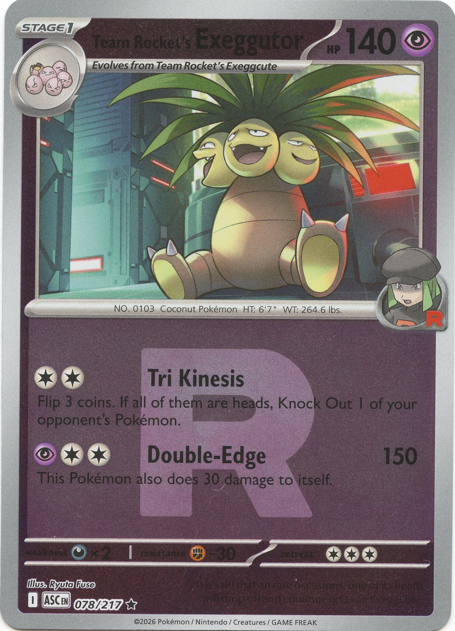 Team Rocket's Exeggutor (078/217) (Team Rocket) [Mega Evolution: Ascended Heroes] | I Want That Stuff Brandon