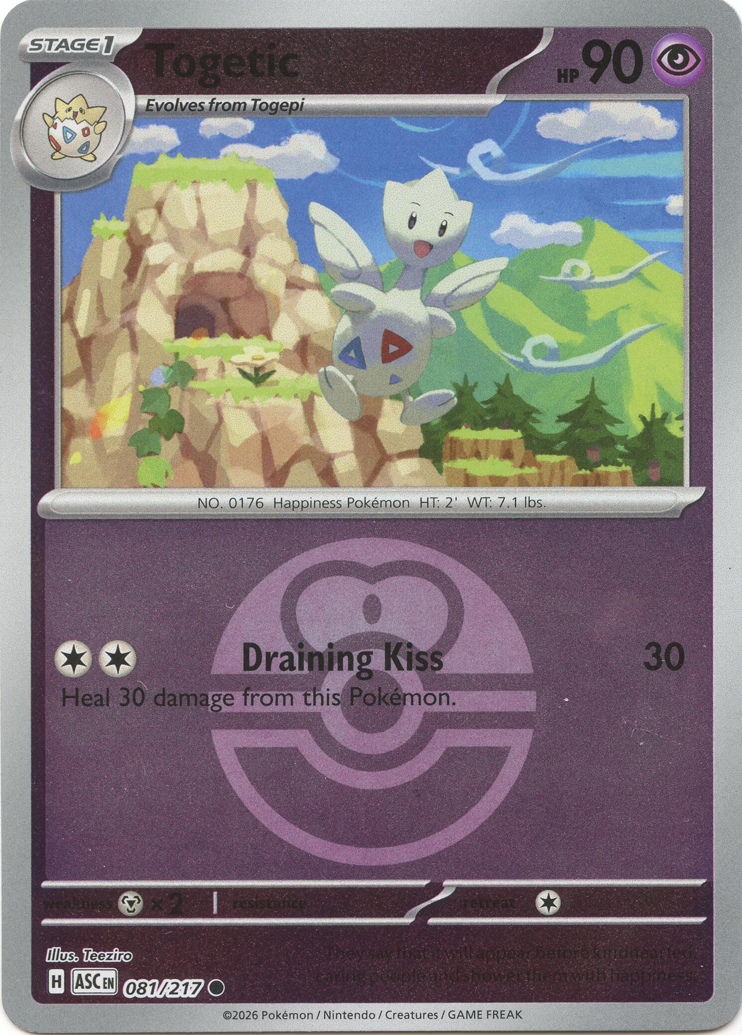 Togetic (081/217) (Love Ball) [Mega Evolution: Ascended Heroes] | I Want That Stuff Brandon
