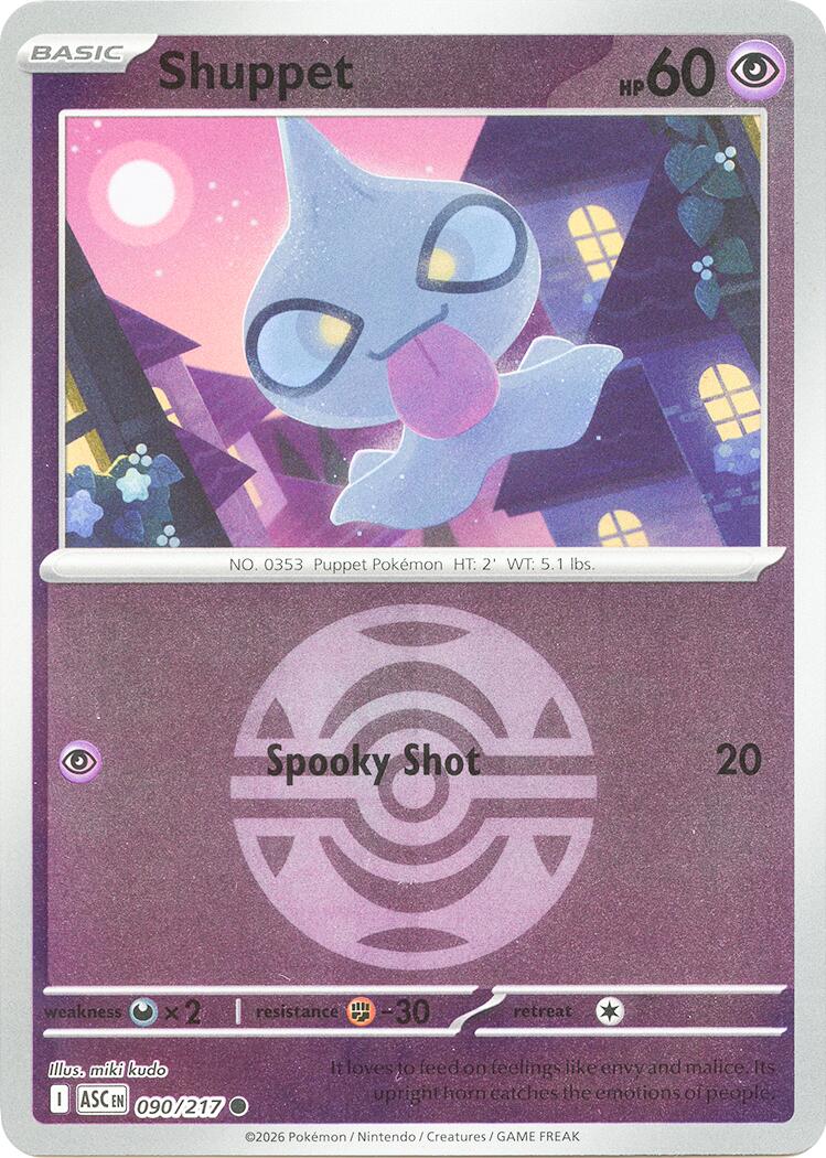 Shuppet (090/217) (Dusk Ball) [Mega Evolution: Ascended Heroes] | I Want That Stuff Brandon
