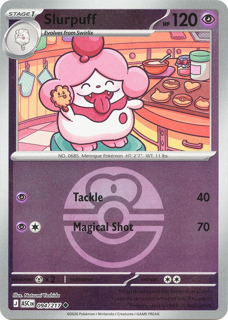 Slurpuff (094/217) (Love Ball) [Mega Evolution: Ascended Heroes] | I Want That Stuff Brandon